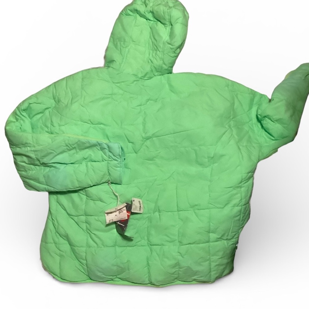 Free People PIPPA PUFFER HOODED PACKABLE PULLOVER GREEN JACKET (Size L) $120.00 - Picture 5 of 10